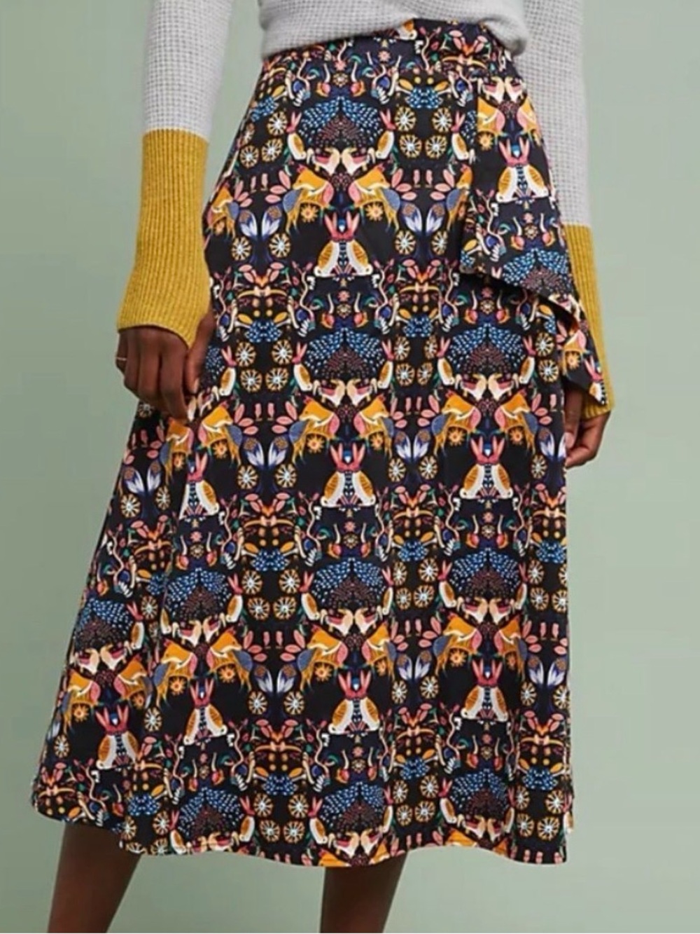 Anthropologie Eva Franco Whimsy Midi Skirt